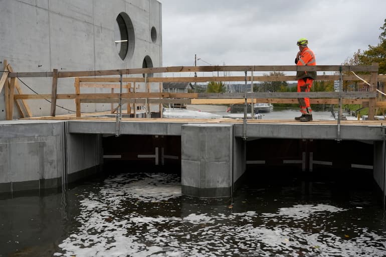 Ny pumpesluse hastet færdig sænker vandstanden i Aabenraa